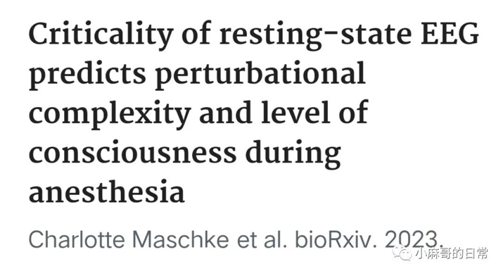 麻醉監(jiān)測||腦電圖與意識