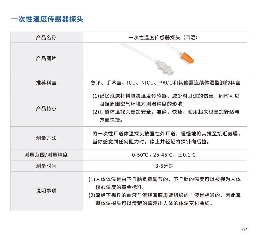 一次性溫度傳感器探頭(圖5)